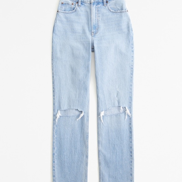 Abercrombie & Fitch Curve Love Ultra High Rise 90s Straight Jean 26/2L - Picture 1 of 3